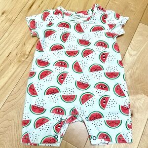 Colorful and cute cotton Watermelon Print Baby Romper by the Bonnie mob 6-9m